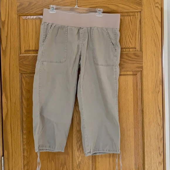Moe Pants & Jumpsuits Khaki Maternity Capris Poshmark